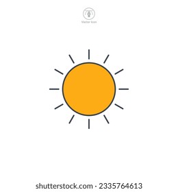 Sun icon symbol vector illustration isolated on white background