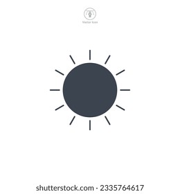 Sun icon symbol vector illustration isolated on white background