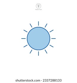 Sun icon symbol vector illustration isolated on white background