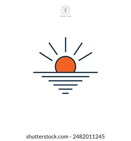 Sun Icon symbol vector illustration isolated on white background