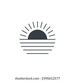 Sun icon symbol vector illustration isolated on white background