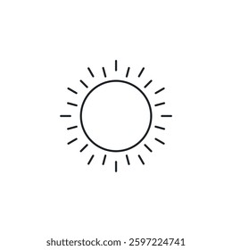 Sun icon symbol vector illustration isolated on white background
