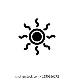 Sun icon symbol vector on white background
