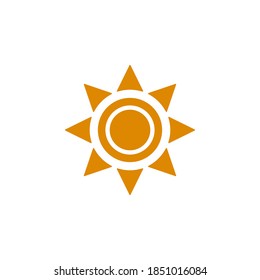Sun icon symbol vector on white background