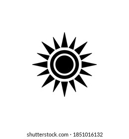 Sun icon symbol vector on white background