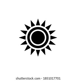 Sun icon symbol vector on white background
