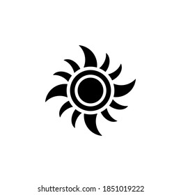 Sun icon symbol vector on white background