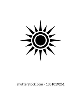 Sun icon symbol vector on white background