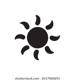 Sun icon symbol vector on white background