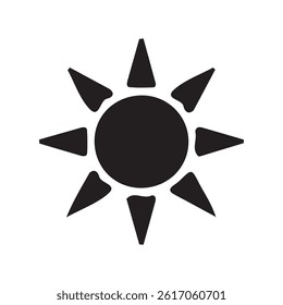 Sun icon symbol vector on white background