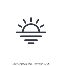 sun icon symbol vector sign isolated on white background illustration for graphic and web design