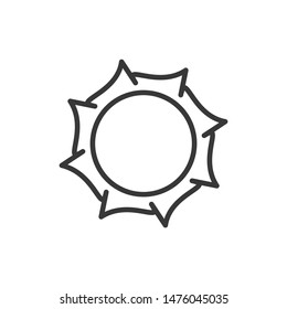 Sun icon template color editable. Sun symbol vector sign isolated on white background.