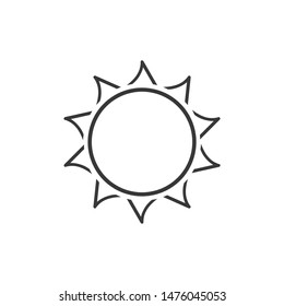 Sun icon template color editable. Sun symbol vector sign isolated on white background.
