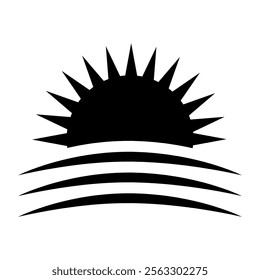 Sun icon template design. Vector illustration, EPS10