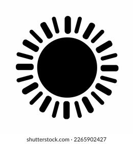 Ilustración de plantilla de icono de Sun. Diseño para negocios. Vector de material.