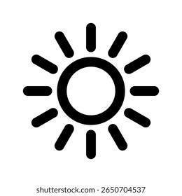 Linha preta grossa do ícone do Sun