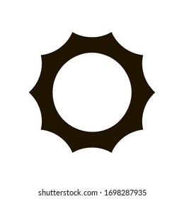 The sun icon in trendy flat style isolated. Eps 10.