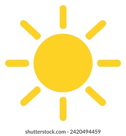 sun icon in trendy flat style, vector icon