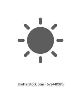 Sun icon in trendy flat style isolated on white background. Symbol for your web site design, logo, app, UI. Vector illustration, EPS