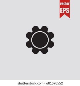 Sun icon in trendy isolated on grey background.Vector illustration.