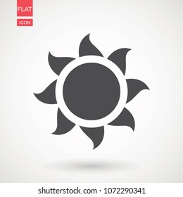Sun icon. Trendy vector summer symbol for website design, web button, mobile app.