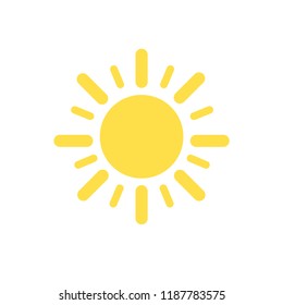 Sun Icon. Trendy Vector Summer Symbol 