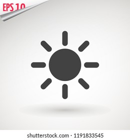 Sun icon. Trendy vector summer symbol for website design, web button, mobile app.