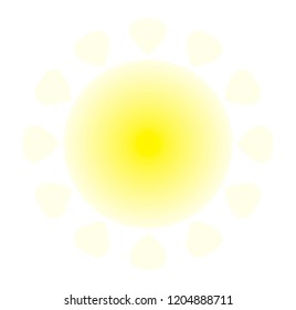 Sun icon. Trendy vector summer symbol for website design, web button, mobile app. Cartoon flat stile. Isolated on white background.