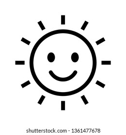 Sun icon. Trendy vector summer symbol for website design, web button, mobile app. - Vector
