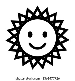 Sun icon. Trendy vector summer symbol for website design, web button, mobile app. - Vector