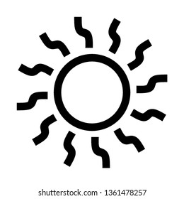 Sun icon. Trendy vector summer symbol for website design, web button, mobile app. - Vector