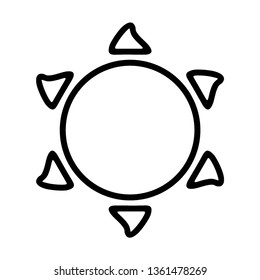 Sun icon. Trendy vector summer symbol for website design, web button, mobile app. - Vector