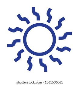 Sun icon. Trendy vector summer symbol for website design, web button, mobile app. - Vector