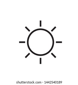 Sun icon. Trendy vector summer symbol.