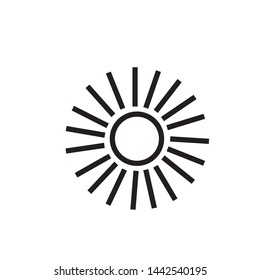 Sun icon. Trendy vector summer symbol.