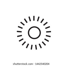 Sun icon. Trendy vector summer symbol.