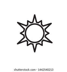 Sun icon. Trendy vector summer symbol.