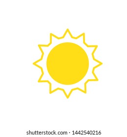 Sun icon. Trendy vector summer symbol.