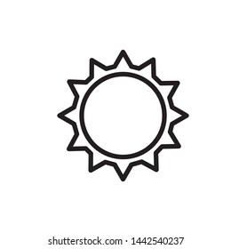 Sun icon. Trendy vector summer symbol.