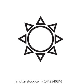 Sun icon. Trendy vector summer symbol.