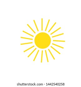 Sun icon. Trendy vector summer symbol.