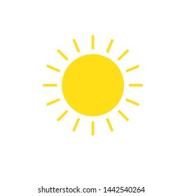 Sun icon. Trendy vector summer symbol.
