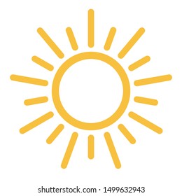 Sun icon. Trendy vector summer symbol for website design, web button, mobile app.