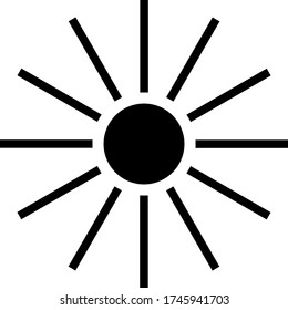 Sun icon. Trendy vector summer symbol for website design, web button, mobile app.
