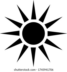 Sun icon. Trendy vector summer symbol for website design, web button, mobile app.