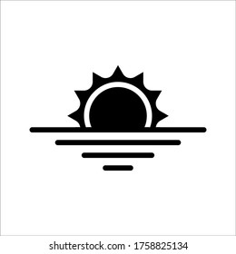 Sun icon. Trendy vector summer symbol for website design, web button, mobile app on white background