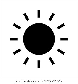 Sun icon. Trendy vector summer symbol for website design, web button, mobile app on white background