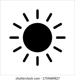 Sun icon. Trendy vector summer symbol for website design, web button, mobile app on white background