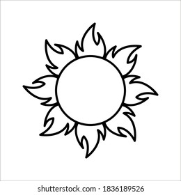 Sun icon. Trendy vector summer symbol for website design, web button, mobile app on white background