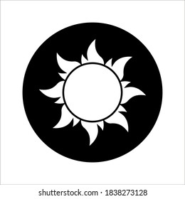 Sun icon. Trendy vector summer symbol for website design, web button, mobile app on white background
